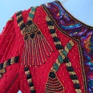 vintage laurence kazar beaded jacket